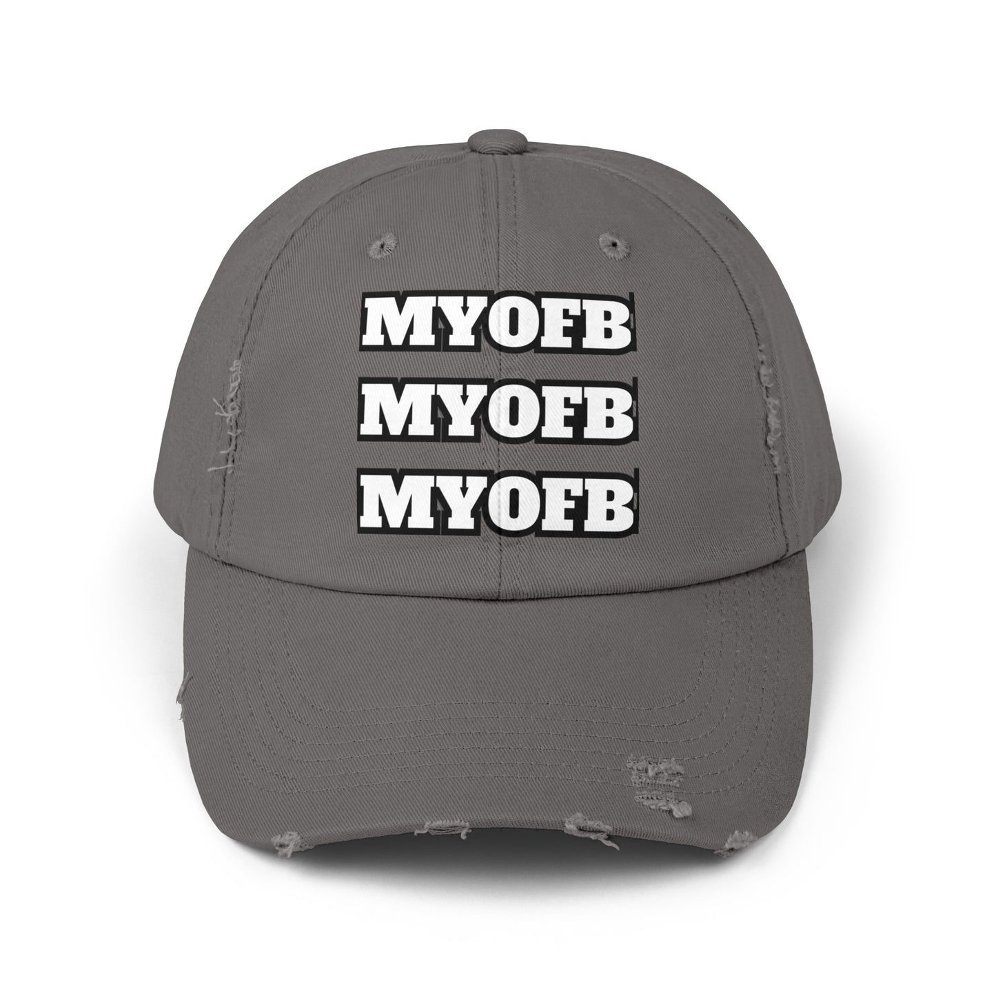 Mind Ya Own Distressed Cap