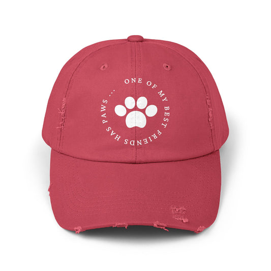 Paws Distressed Cap