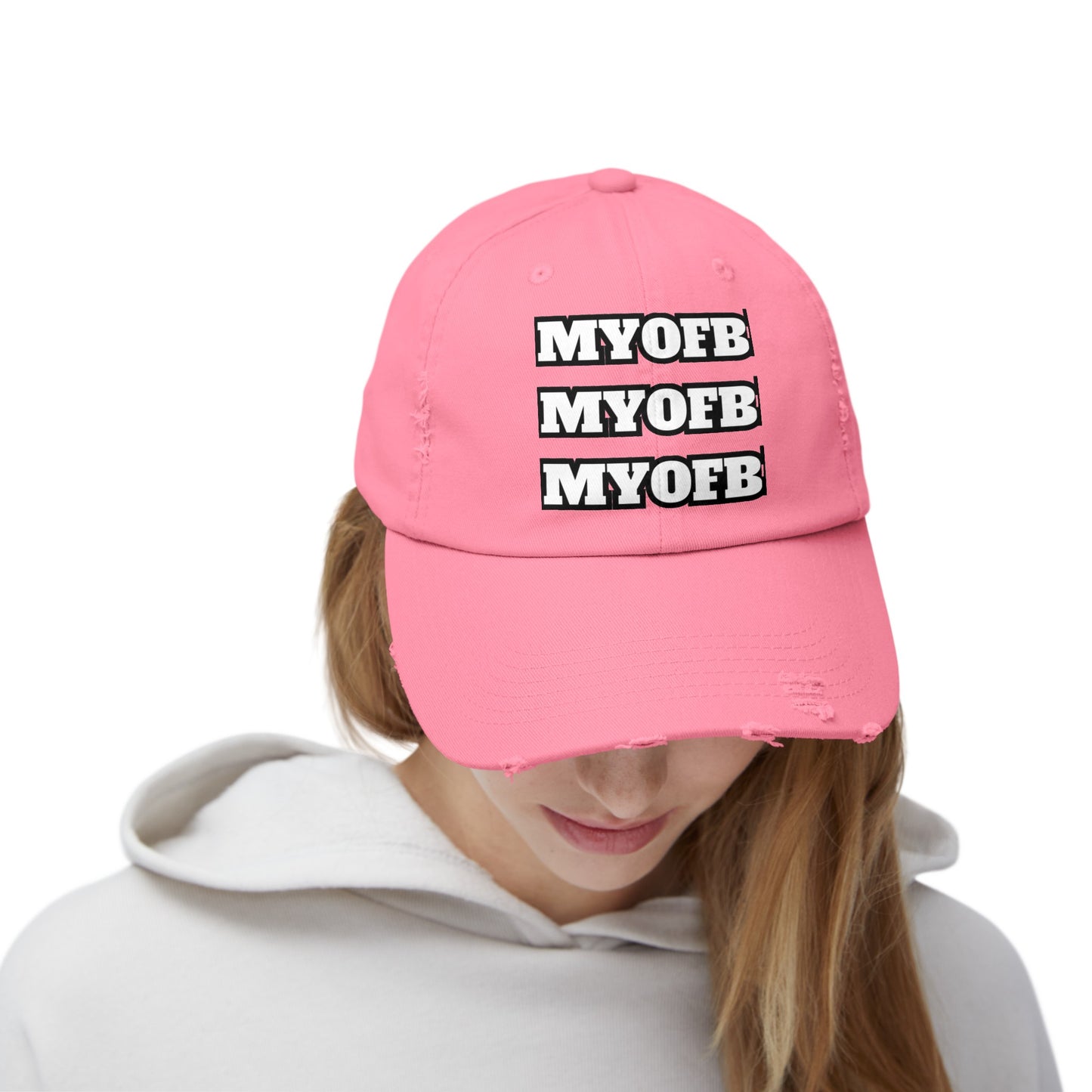 Mind Ya Own Distressed Cap