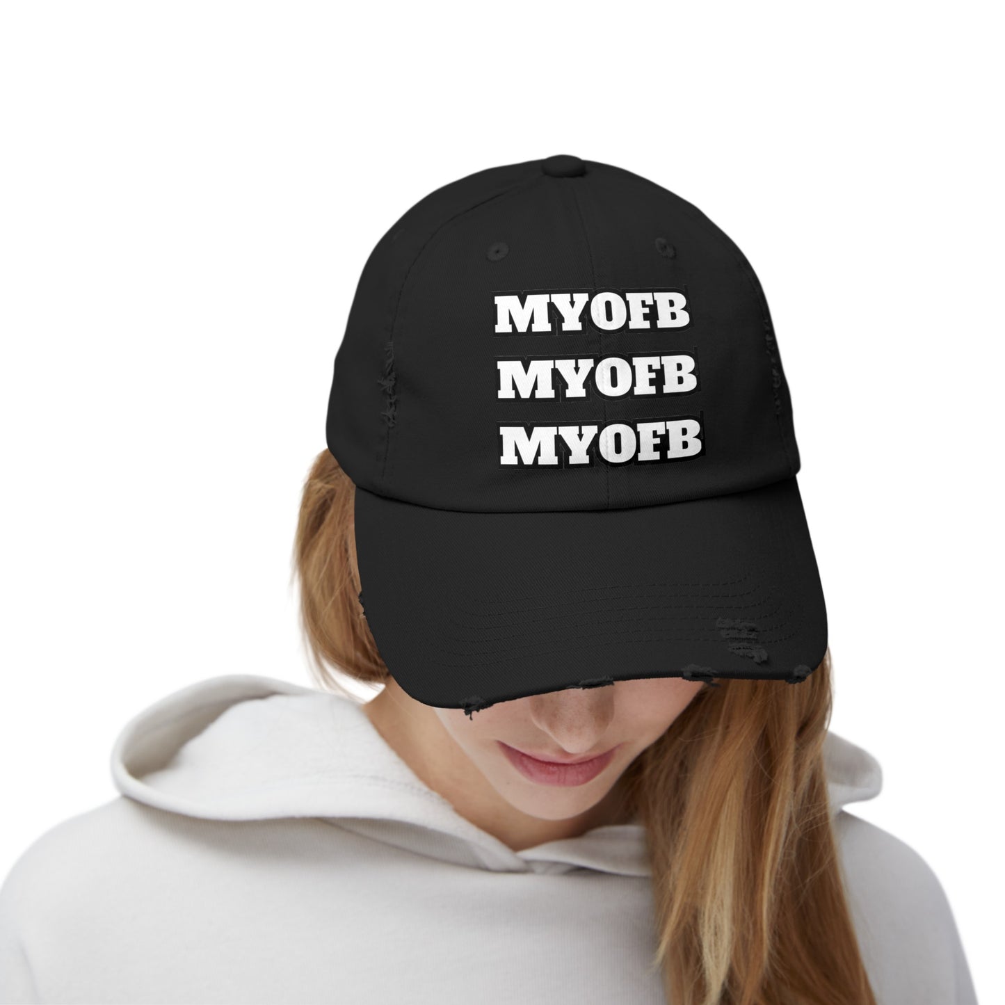 Mind Ya Own Distressed Cap