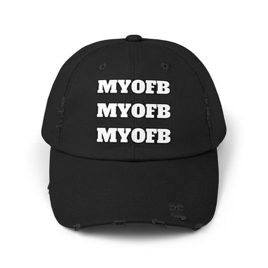 Mind Ya Own Distressed Cap