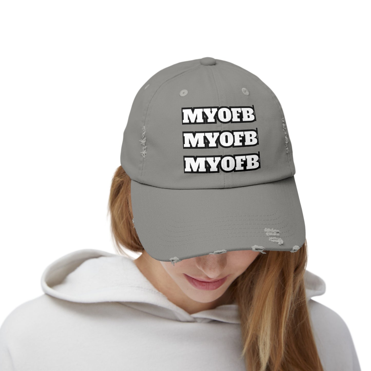 Mind Ya Own Distressed Cap