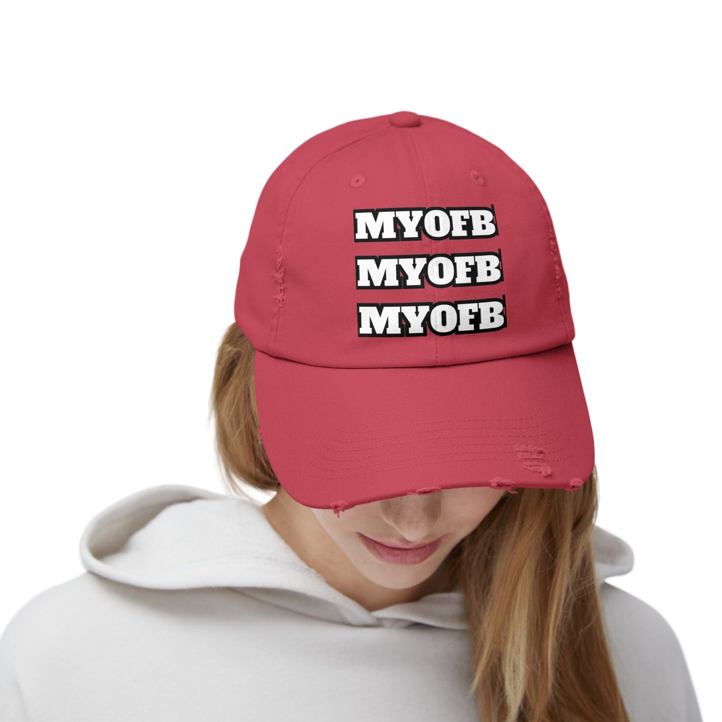 Mind Ya Own Distressed Cap
